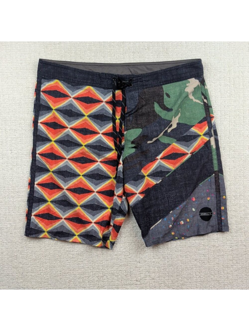 Y2K O'Neill x Jordy Smith Men's Size 36 Board Shorts Swim Trunks Camo Abstract